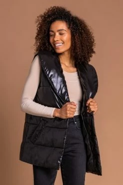 Roman Black Quilted Faux Leather Collared Gilet 11 Roman Black Quilted Faux Leather Collared Gilet -Roman Sales Shop unnamed file 13287