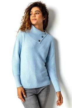 Roman Blue Cowl Neck Button Detail Jumper 11 Roman Blue Cowl Neck Button Detail Jumper -Roman Sales Shop unnamed file 13297