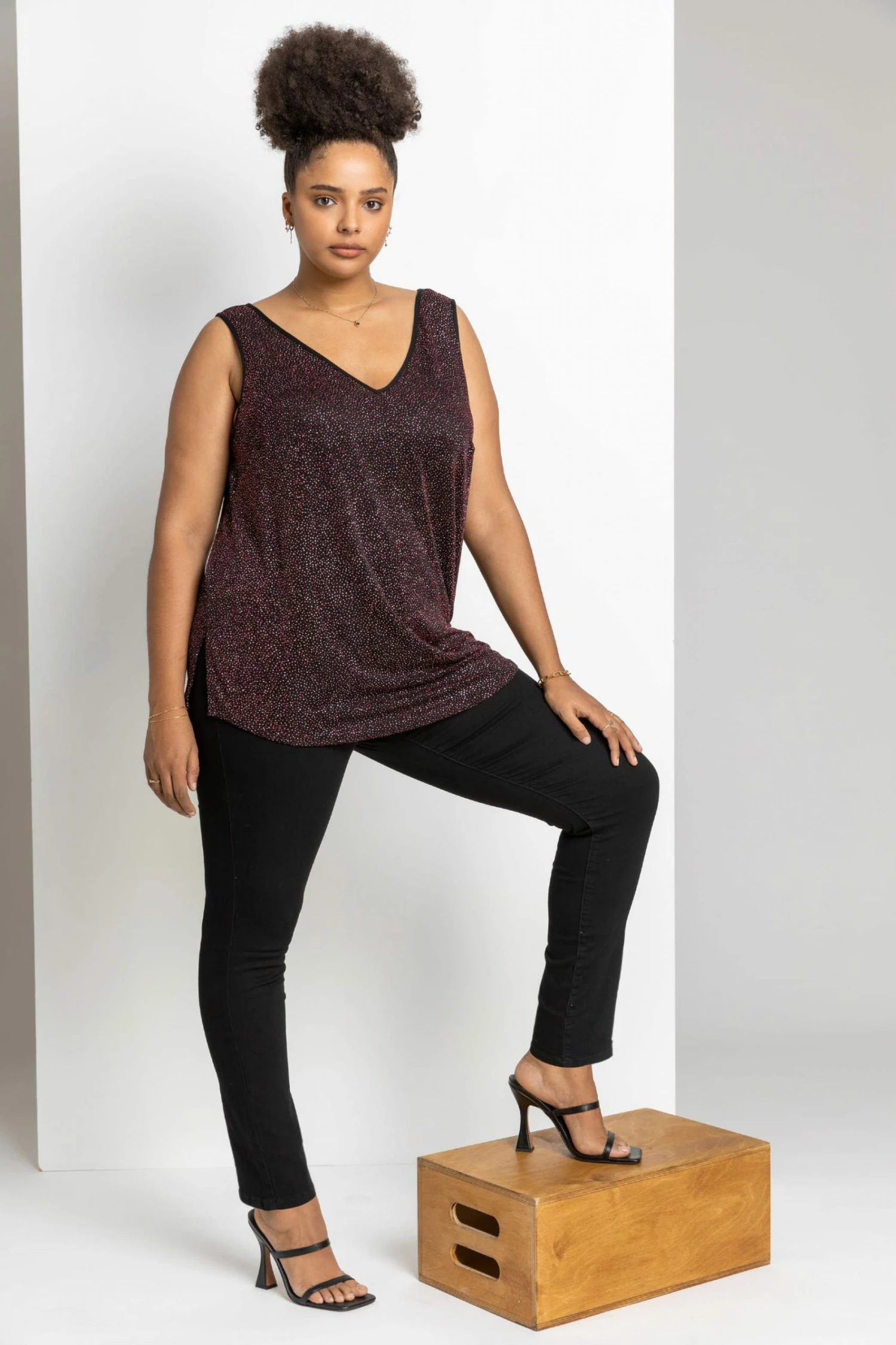 Roman Black Curve Stretch Plain Jegging 3 Roman Black Curve Stretch Plain Jegging