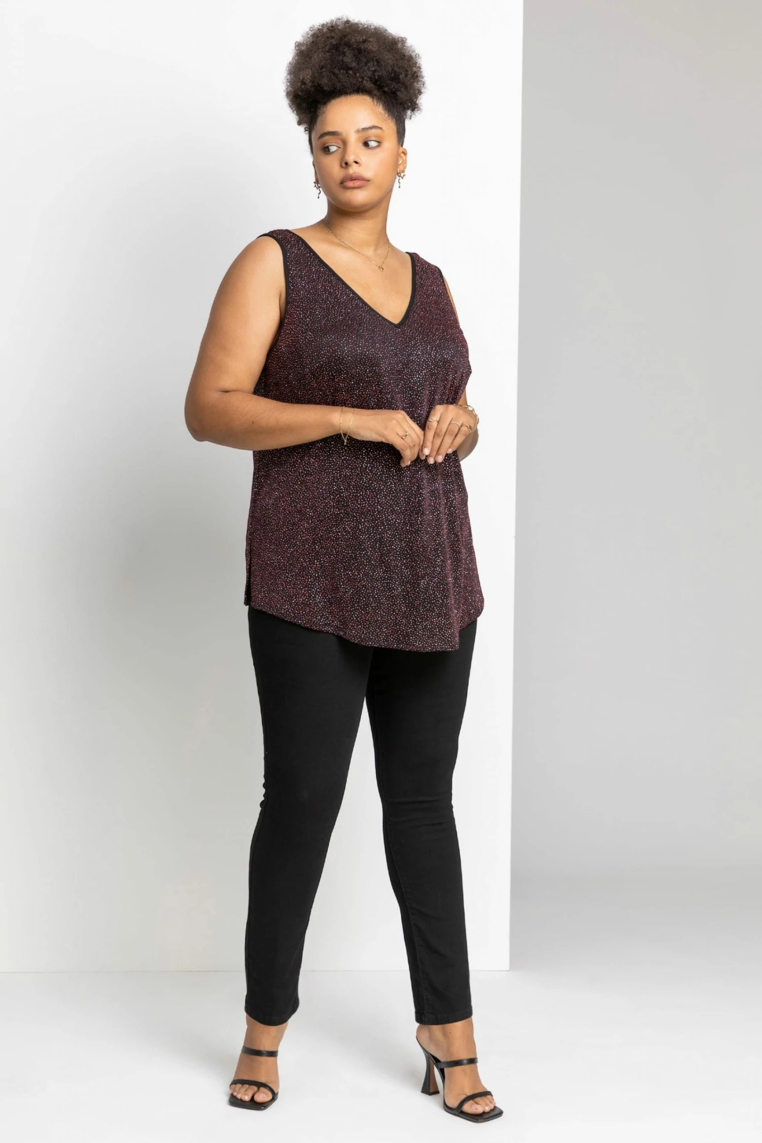 Roman Black Curve Stretch Plain Jegging 4 Roman Black Curve Stretch Plain Jegging - Image 2