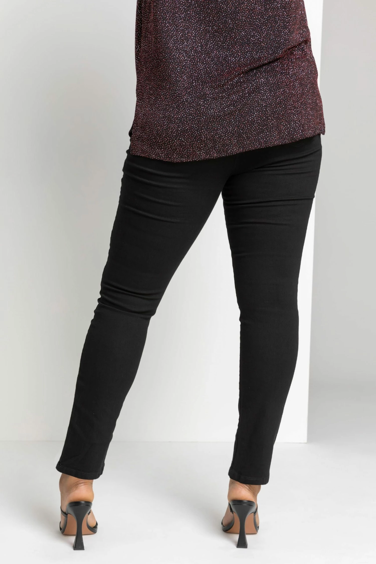 Roman Black Curve Stretch Plain Jegging 5 Roman Black Curve Stretch Plain Jegging - Image 3