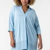 Roman Blue Curve Chiffon Hem Top 2 Roman Blue Curve Chiffon Hem Top -Roman Sales Shop unnamed file 13308