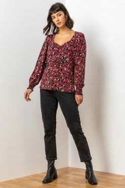 Roman Red Disty Floral Print Top 10 Roman Red Disty Floral Print Top -Roman Sales Shop unnamed file 13316
