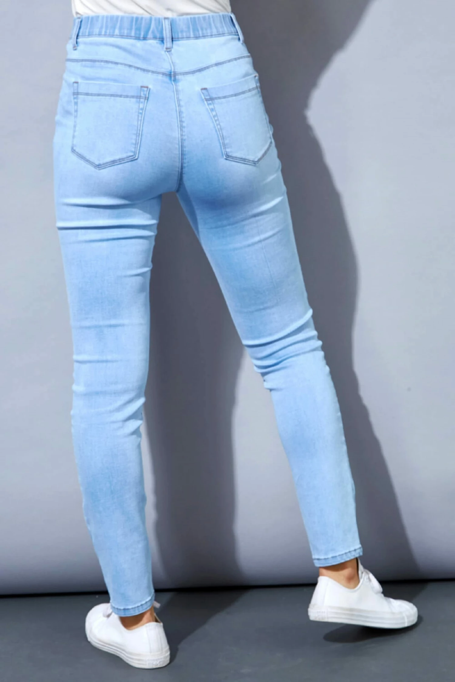 Roman Blue Short 28" Denim Stretch Jegging 4 Roman Blue Short 28" Denim Stretch Jegging - Image 2