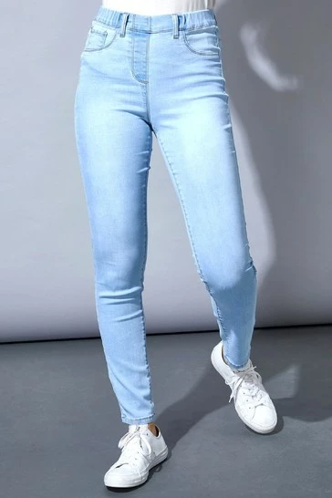 Roman Blue Short 28" Denim Stretch Jegging 7 Roman Blue Short 28" Denim Stretch Jegging - Image 5