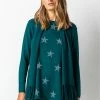 Roman Green Star Print Knitted Tunic With Tassel Scarf 1 Roman Green Star Print Knitted Tunic With Tassel Scarf -Roman Sales Shop unnamed file 13330