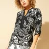 Roman Black Originals Contrast Paisley Print Zip Detail Top 1 Roman Black Originals Contrast Paisley Print Zip Detail Top -Roman Sales Shop unnamed file 13352