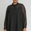 Roman Black Curve Textured Spot Shimmer Blouse -Roman Sales Shop unnamed file 13363