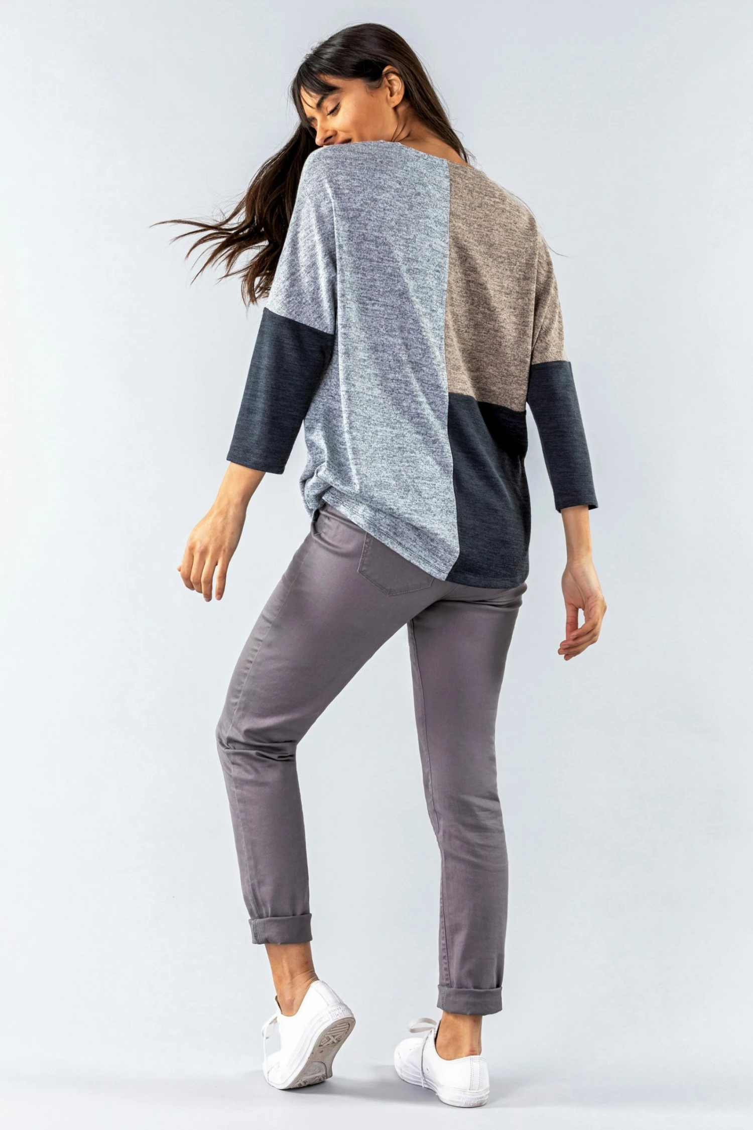 Roman Grey Colour Block Lounge Top 5 Roman Grey Colour Block Lounge Top - Image 3