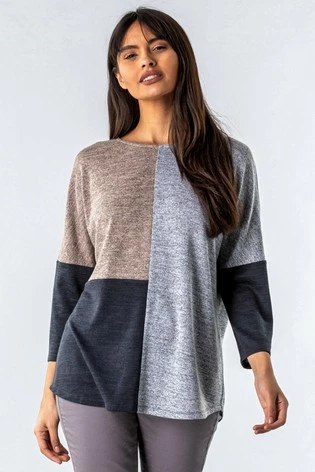 Roman Grey Colour Block Lounge Top 7 Roman Grey Colour Block Lounge Top - Image 5