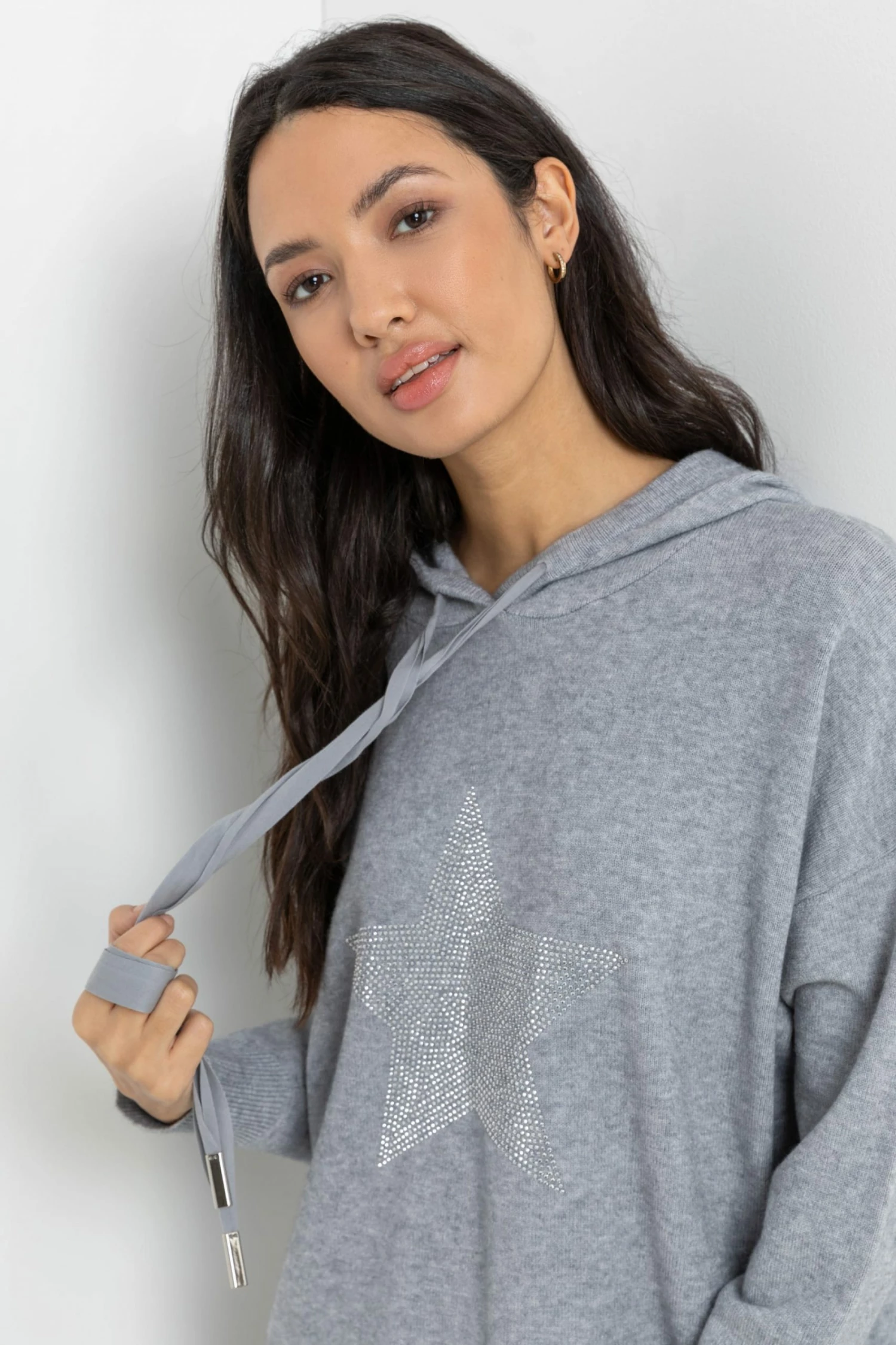 Roman Grey Star Diamante Embellished Hoodie 6 Roman Grey Star Diamante Embellished Hoodie - Image 4