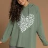 Roman Green Foil Heart Print Hoodie -Roman Sales Shop unnamed file 13463