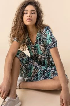 Roman Blue Abstract Snake Print Tiered Dress 10 Roman Blue Abstract Snake Print Tiered Dress -Roman Sales Shop unnamed file 1347