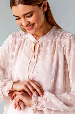 Roman Light Pink Textured Spot Blouse With Cami Top -Roman Sales Shop unnamed file 13482