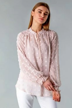 Roman Light Pink Textured Spot Blouse With Cami Top -Roman Sales Shop unnamed file 13483