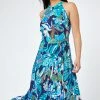 Roman Blue Petite Floral Print Halter Neck Tiered Dress 1 Roman Blue Petite Floral Print Halter Neck Tiered Dress -Roman Sales Shop unnamed file 1354