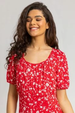 Roman Red Ditsy Floral Print Fit & Flare Dress 10 Roman Red Ditsy Floral Print Fit & Flare Dress -Roman Sales Shop unnamed file 1382