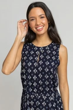 Roman Blue Geo Keyhole Detail Hanky Hem Dress 10 Roman Blue Geo Keyhole Detail Hanky Hem Dress -Roman Sales Shop unnamed file 1387