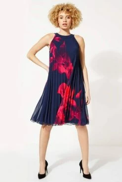 Roman Navy Floral Pleated Swing Dress -Roman Sales Shop unnamed file 14