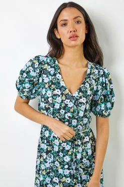 Roman Black & Green Floral Print Button Down Midi Dress 11 Roman Black & Green Floral Print Button Down Midi Dress -Roman Sales Shop unnamed file 1413