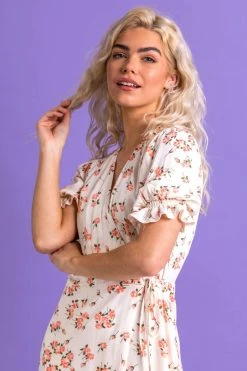 Roman Multi Ditsy Floral Mock Wrap Midi Dress 10 Roman Multi Ditsy Floral Mock Wrap Midi Dress -Roman Sales Shop unnamed file 1419