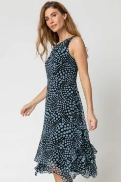 Roman Black Abstract Spot Frill Detail Dress 11 Roman Black Abstract Spot Frill Detail Dress -Roman Sales Shop unnamed file 1425