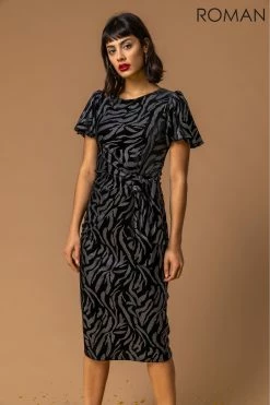 Roman Black Animal Print Velvet Dress 9 Roman Black Animal Print Velvet Dress -Roman Sales Shop unnamed file 1437