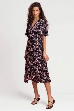 Roman Pink Floral Lace Detail Fit & Flare Midi Dress -Roman Sales Shop unnamed file 1467