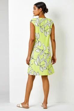 Roman Green Linear Floral Print Swing Dress 8 Roman Green Linear Floral Print Swing Dress -Roman Sales Shop unnamed file 1474