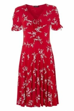 Roman Red Floral V Neck Tea Dress 13 Roman Red Floral V Neck Tea Dress -Roman Sales Shop unnamed file 1492
