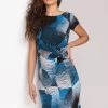 Roman Blue Geo Print Twist Waist Dress 1 Roman Blue Geo Print Twist Waist Dress -Roman Sales Shop unnamed file 1499