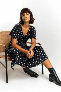 Roman Blue Button Detail Floral Tea Dress 11 Roman Blue Button Detail Floral Tea Dress -Roman Sales Shop unnamed file 1535