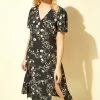 Roman Black Floral Print Midi Tea Dress 2 Roman Black Floral Print Midi Tea Dress -Roman Sales Shop unnamed file 1547