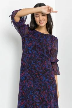 Roman Purple Butterfly Print Chiffon Midi Dress 10 Roman Purple Butterfly Print Chiffon Midi Dress -Roman Sales Shop unnamed file 1560