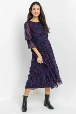 Roman Purple Butterfly Print Chiffon Midi Dress 11 Roman Purple Butterfly Print Chiffon Midi Dress -Roman Sales Shop unnamed file 1561