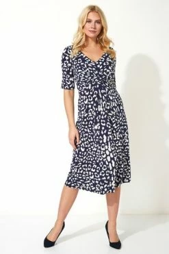 Roman Blue Animal Print Fit And Flare Dress 11 Roman Blue Animal Print Fit And Flare Dress -Roman Sales Shop unnamed file 1593