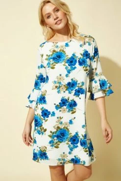 Roman White Floral Print Shift Dress -Roman Sales Shop unnamed file 1637