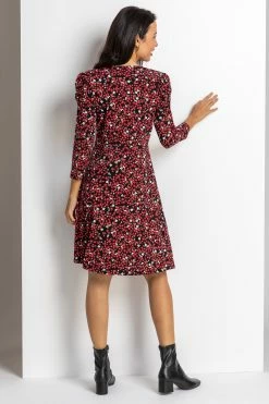 Roman Red Ditsy Floral Fit & Flare Dress 8 Roman Red Ditsy Floral Fit & Flare Dress -Roman Sales Shop unnamed file 1645
