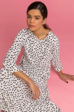 Roman White Polka Dot Print Tiered Maxi Dress 13 Roman White Polka Dot Print Tiered Maxi Dress -Roman Sales Shop unnamed file 1658
