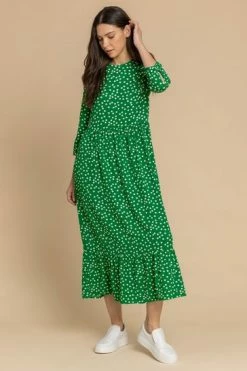 Roman White Polka Dot Print Tiered Maxi Dress 15 Roman White Polka Dot Print Tiered Maxi Dress -Roman Sales Shop unnamed file 1660