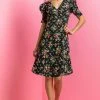 Roman Black Floral Spot Print Puff Sleeve Dress 1 Roman Black Floral Spot Print Puff Sleeve Dress -Roman Sales Shop unnamed file 1661