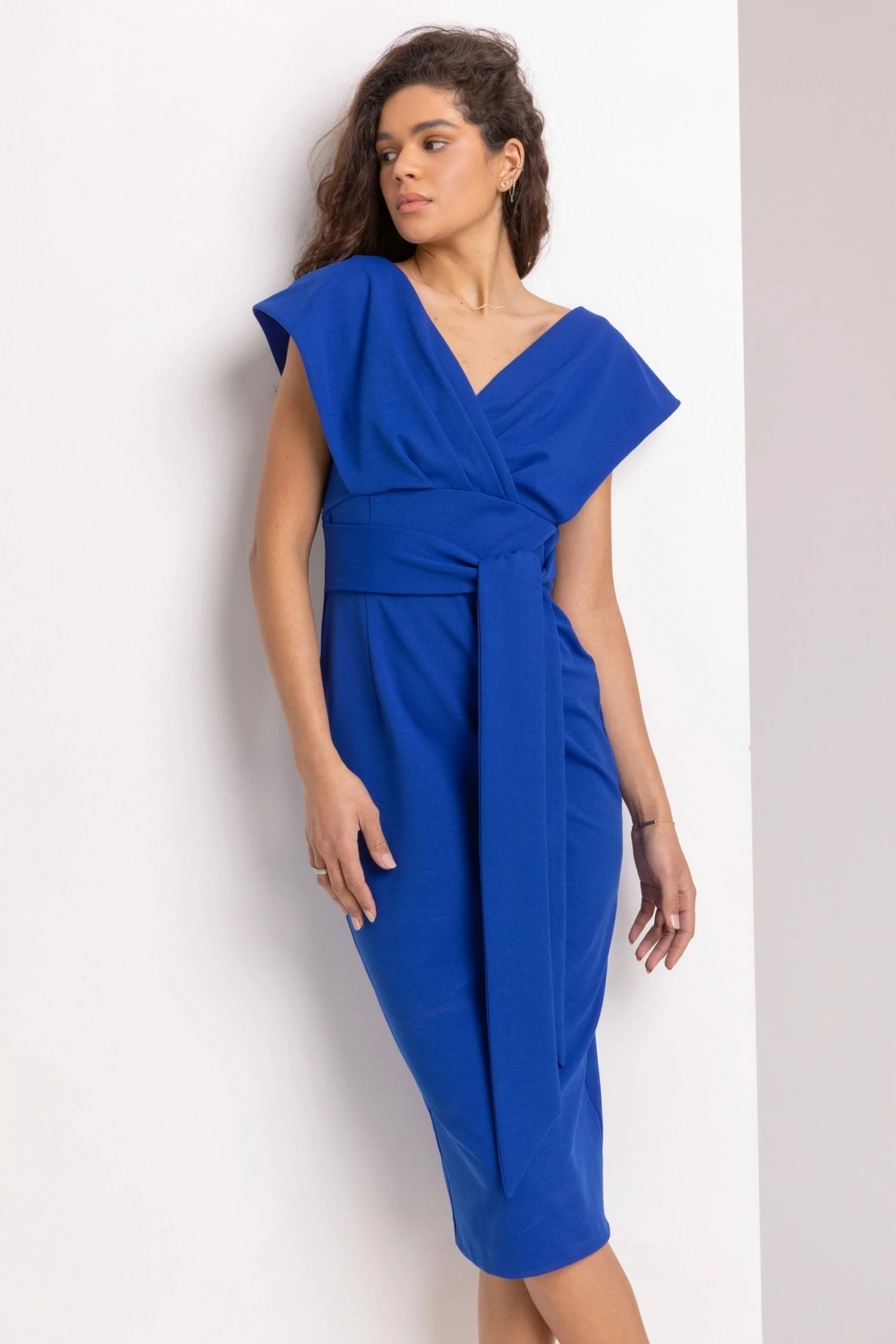 Roman Blue Cross Front Midi Dress 3 Roman Blue Cross Front Midi Dress
