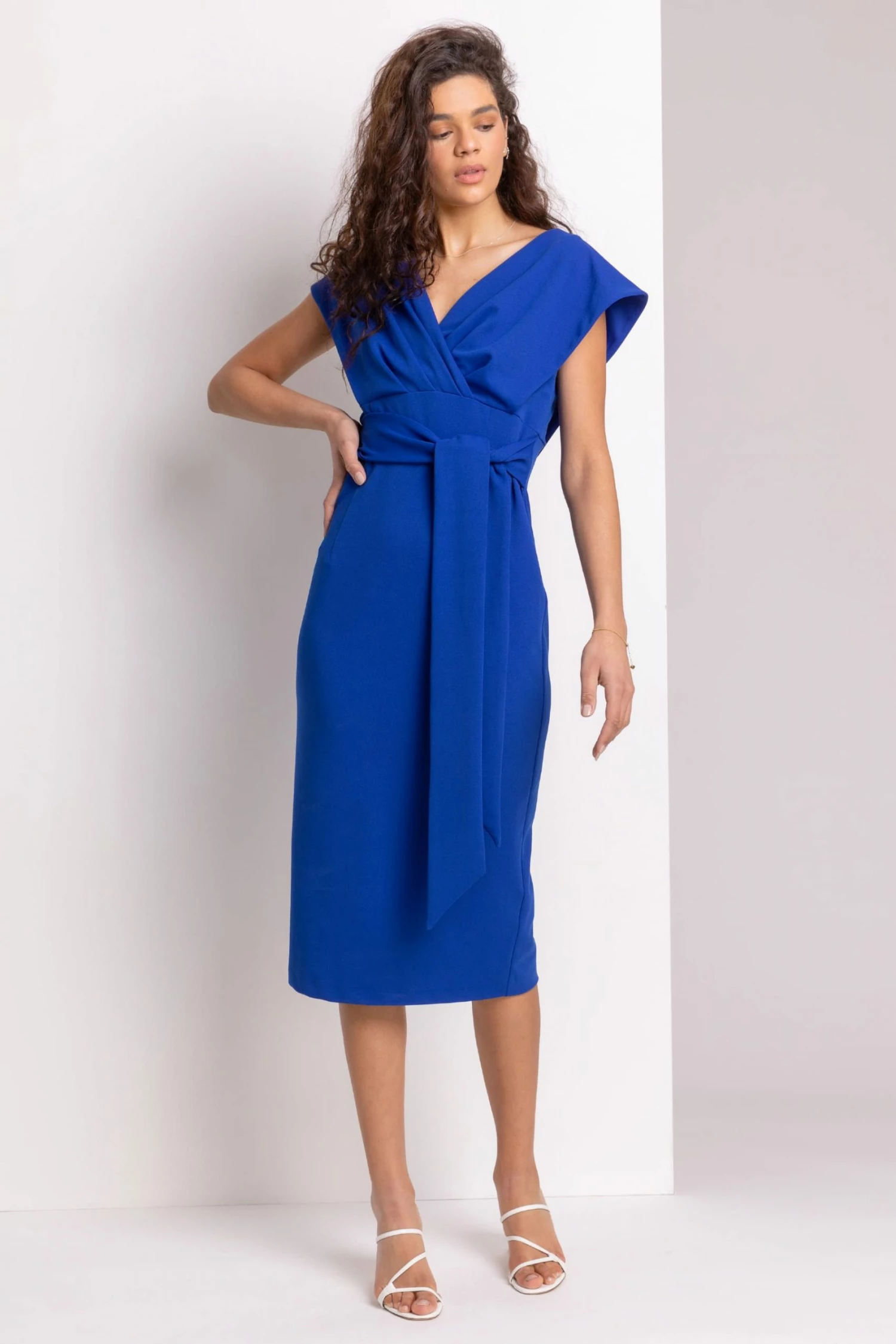 Roman Blue Cross Front Midi Dress 5 Roman Blue Cross Front Midi Dress - Image 3