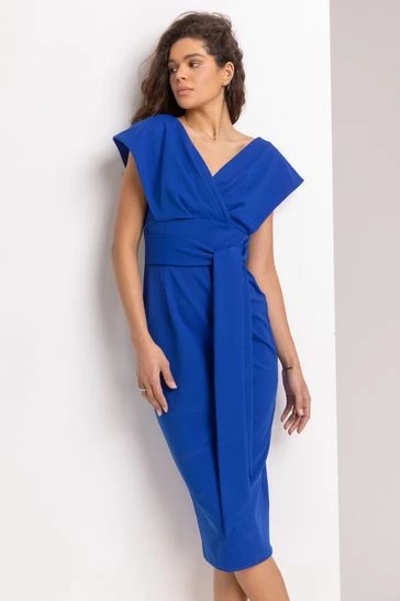 Roman Blue Cross Front Midi Dress 7 Roman Blue Cross Front Midi Dress - Image 5