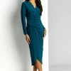 Roman Blue Fitted Jersey Wrap Dress 1 Roman Blue Fitted Jersey Wrap Dress -Roman Sales Shop unnamed file 1683