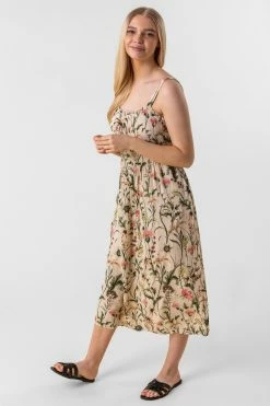 Roman Multi Floral Print Button Down Sun Dress