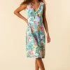 Roman Green Burnout Tropical Print Knotted Dress 1 Roman Green Burnout Tropical Print Knotted Dress -Roman Sales Shop unnamed file 171