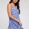 Roman Blue Abstract Border Print Fit & Flare Dress 2 Roman Blue Abstract Border Print Fit & Flare Dress -Roman Sales Shop unnamed file 1713