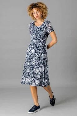 Roman Navy Floral Burnout Midi Dress 8 Roman Navy Floral Burnout Midi Dress -Roman Sales Shop unnamed file 1724