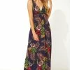 Roman Navy Tropical Print V Neck Maxi Dress 2 Roman Navy Tropical Print V Neck Maxi Dress -Roman Sales Shop unnamed file 1728